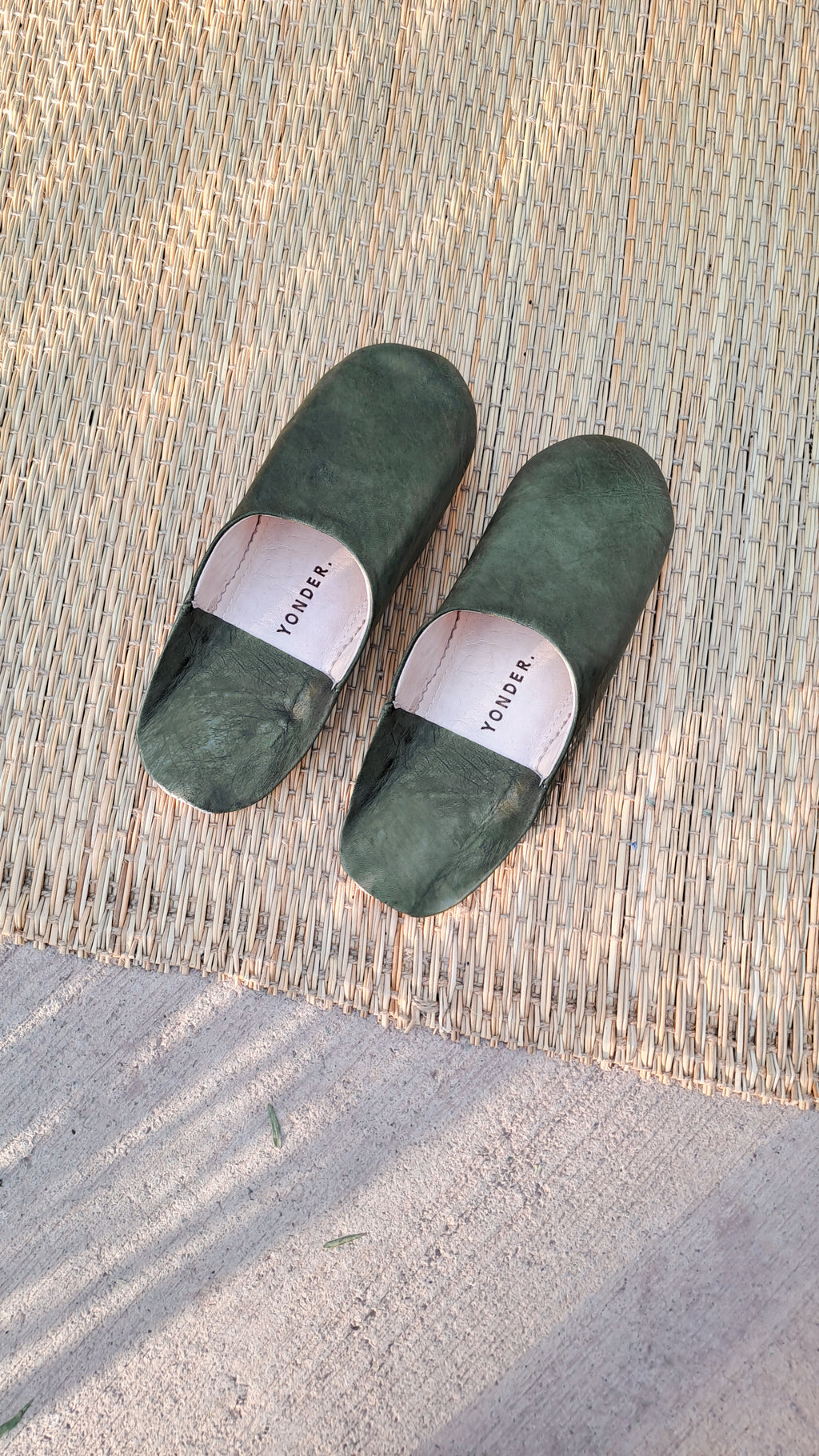 Olive discount green slippers